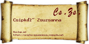 Csipkó Zsuzsanna névjegykártya