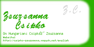 zsuzsanna csipko business card